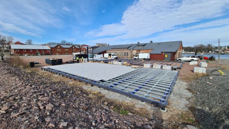 Unsere ersten zwei Fundamente im Bau in Hanko 2021